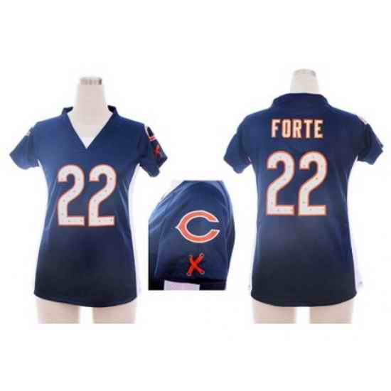 Nike women nfl chicago bears #22 matt forte blue jerseys[draft him ii top]